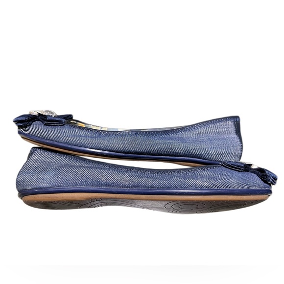 COACH Poppy Caper Navy Blue Ballet Flats - Picture 2 of 6